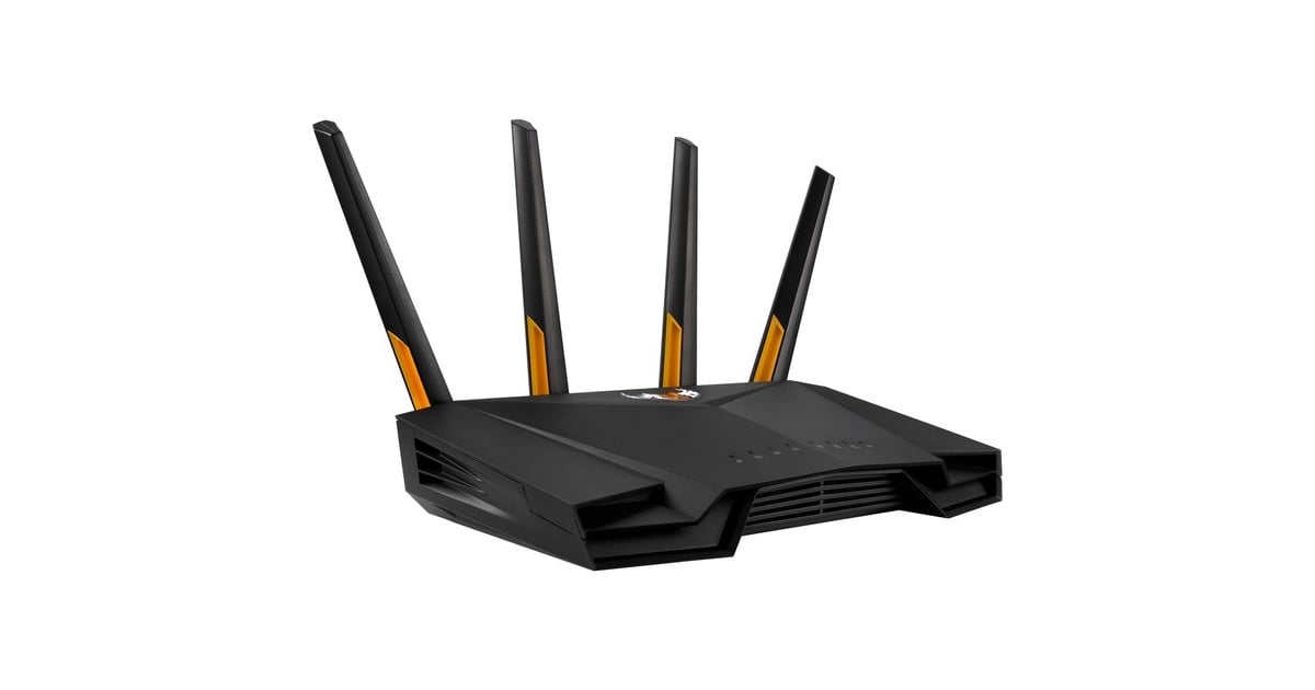 ASUSTUF Gaming AX3000 V2 router  (Zwart/geel)