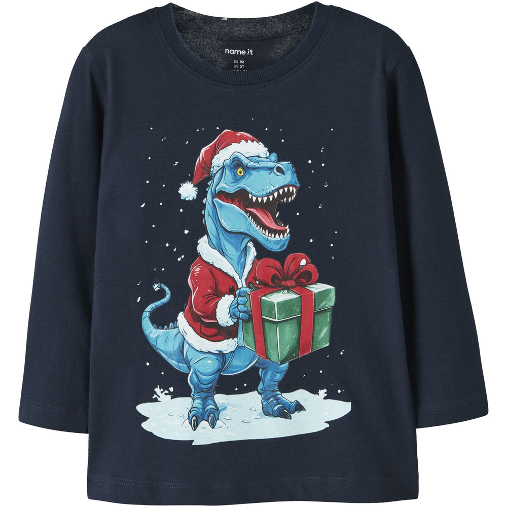 Køb Name It Navy Blazer Dino Present Nmmvosmas Ls Nreg Top