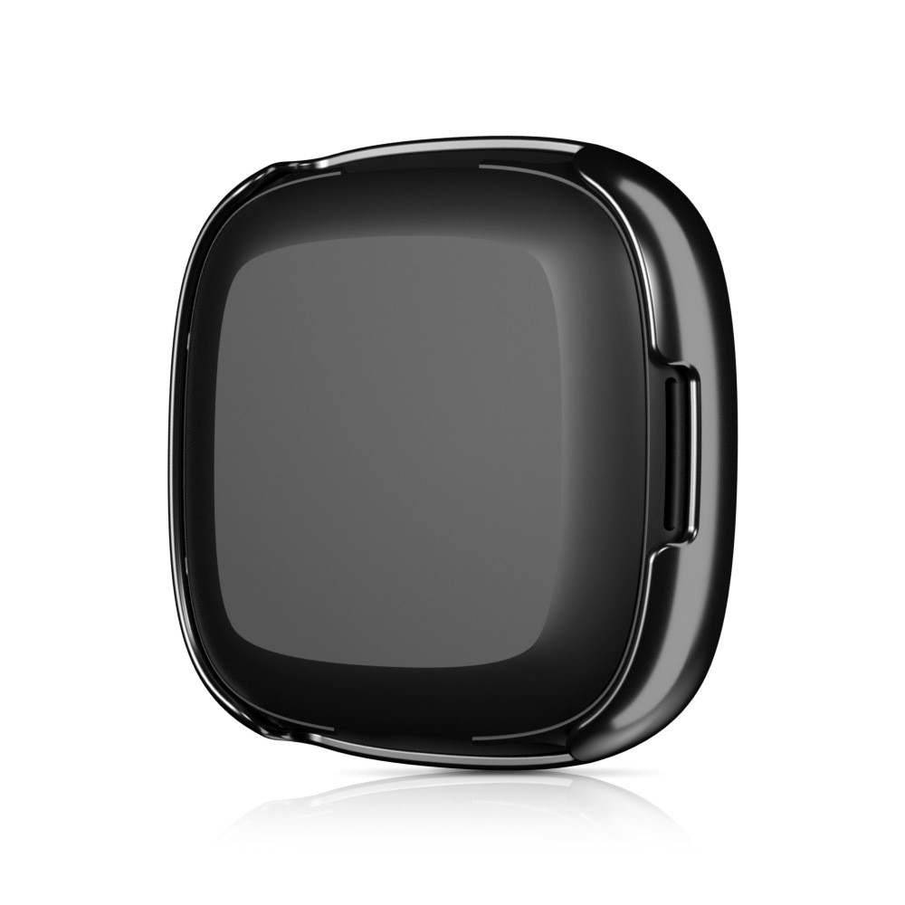 Fitbit Versa 4 / Sense 2 Hardcase Glitzer Strass Bumper Hülle - Schwarz