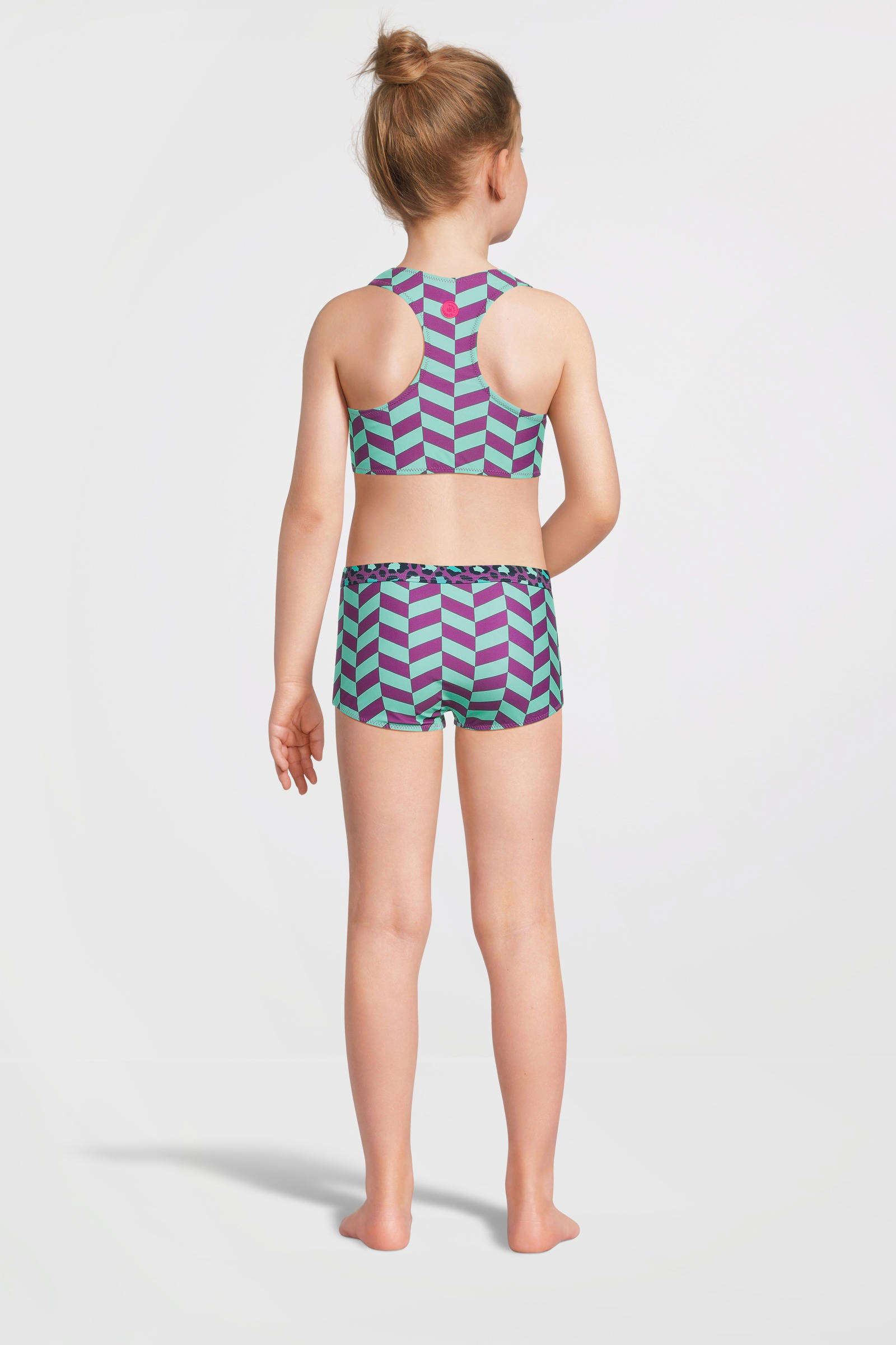 B.Nosy reversible crop bikini paars/mintgroen