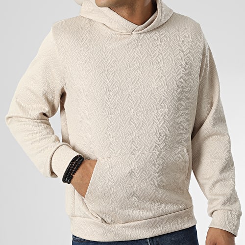 Sweat Capuche F22207 Beige
