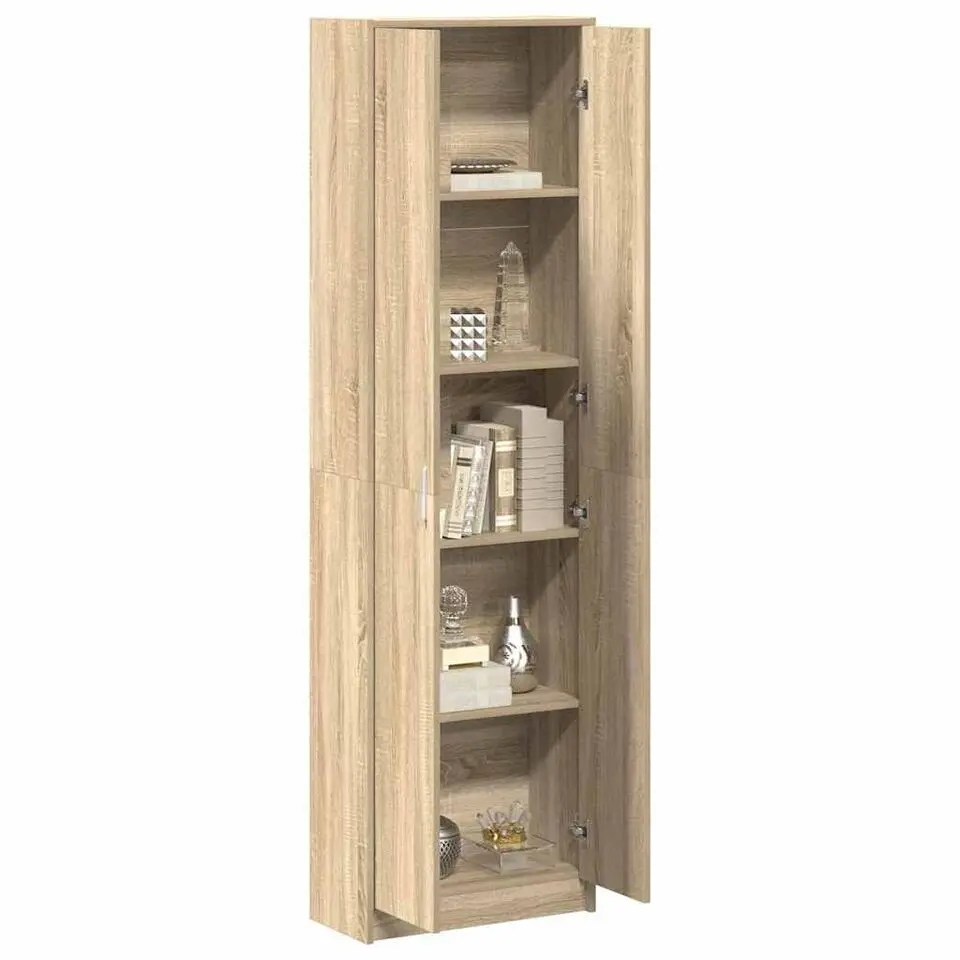 vidaXL - 2-deurs Kledingkast met planken - Hout - Sonoma eiken - 55x25x189 cm