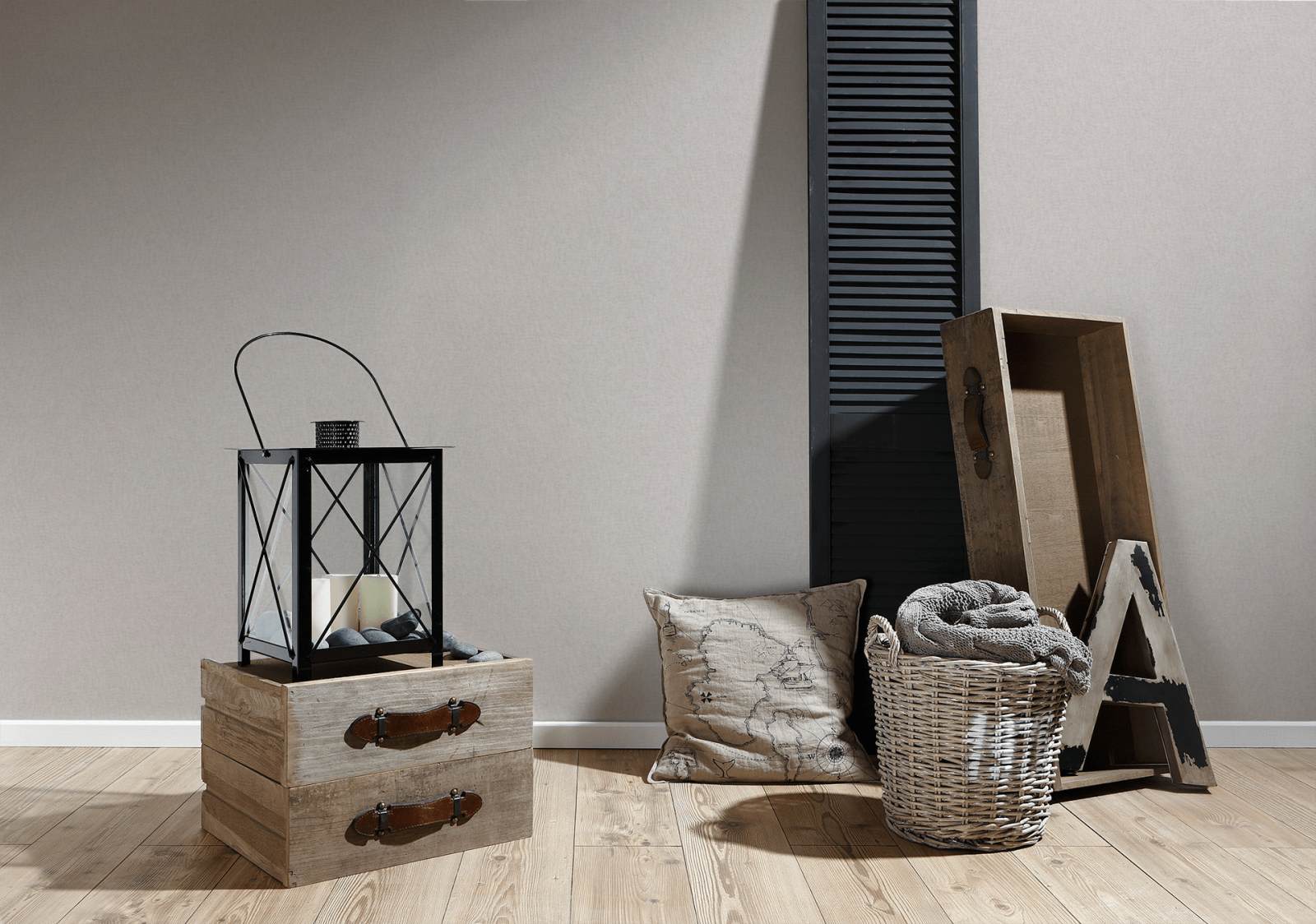 Vliestapeten PARADISE GARDEN - grau-beige-braun - 10 Meter