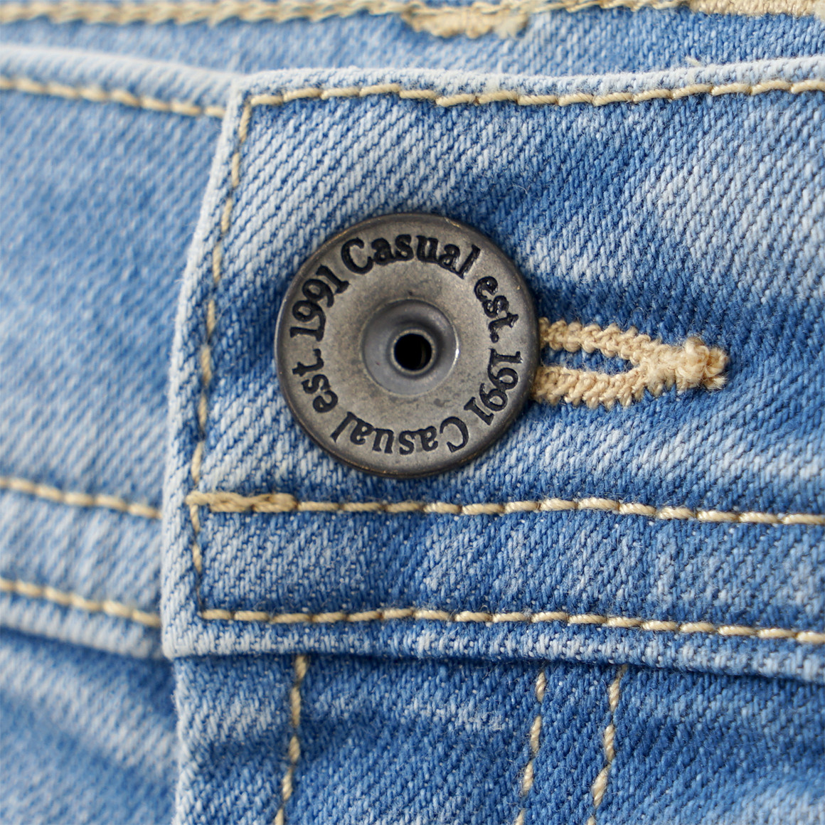 Topolino Jungen Straight-Jeans mit Ziernähten hellblau