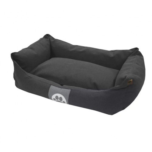 cama de almofada para cachorro cinza