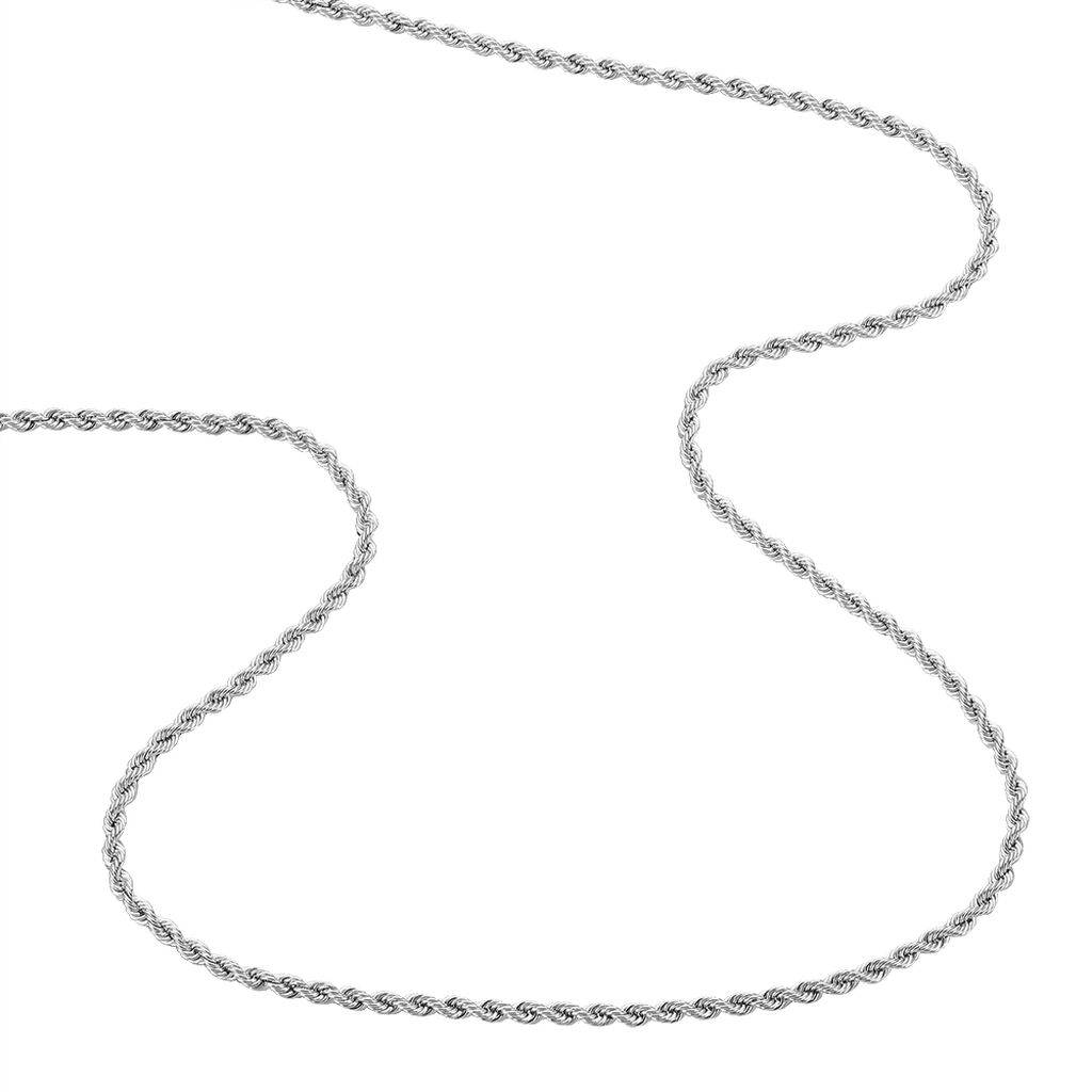 Collier Jerry Maille Corde Or Blanc