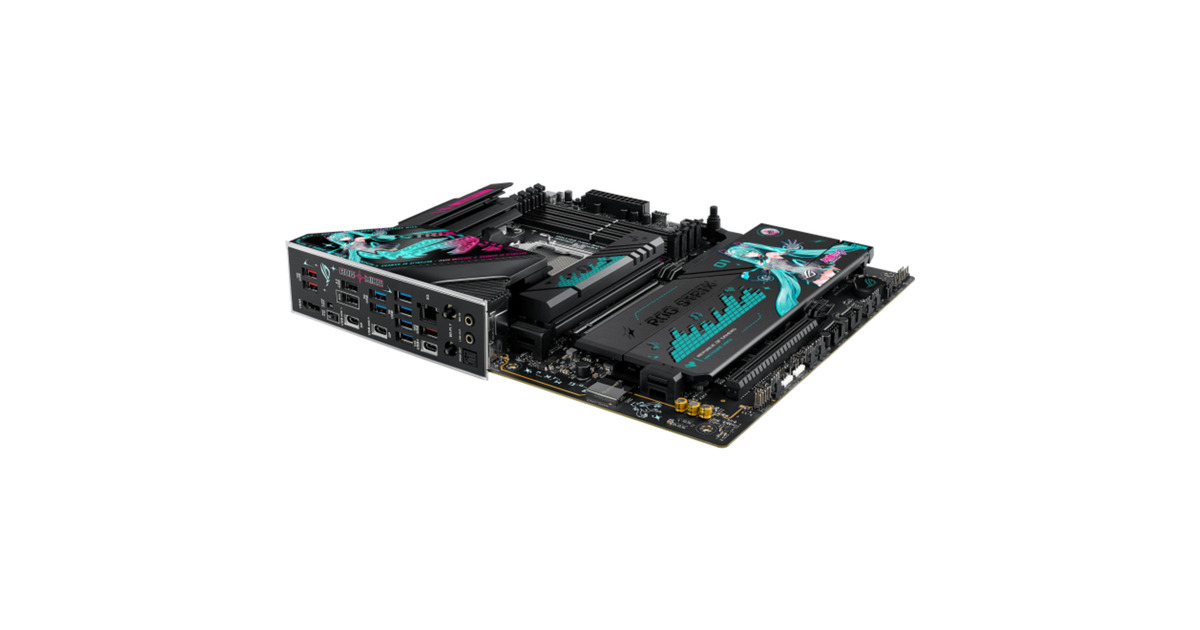 ASUSROG Strix X870E-H Gaming WiFi7 Hatsune Miku Edition socket AM5 moederbord  (Zwart, RAID, 5 Gb-LAN, WLAN, BT, Sound, ATX)