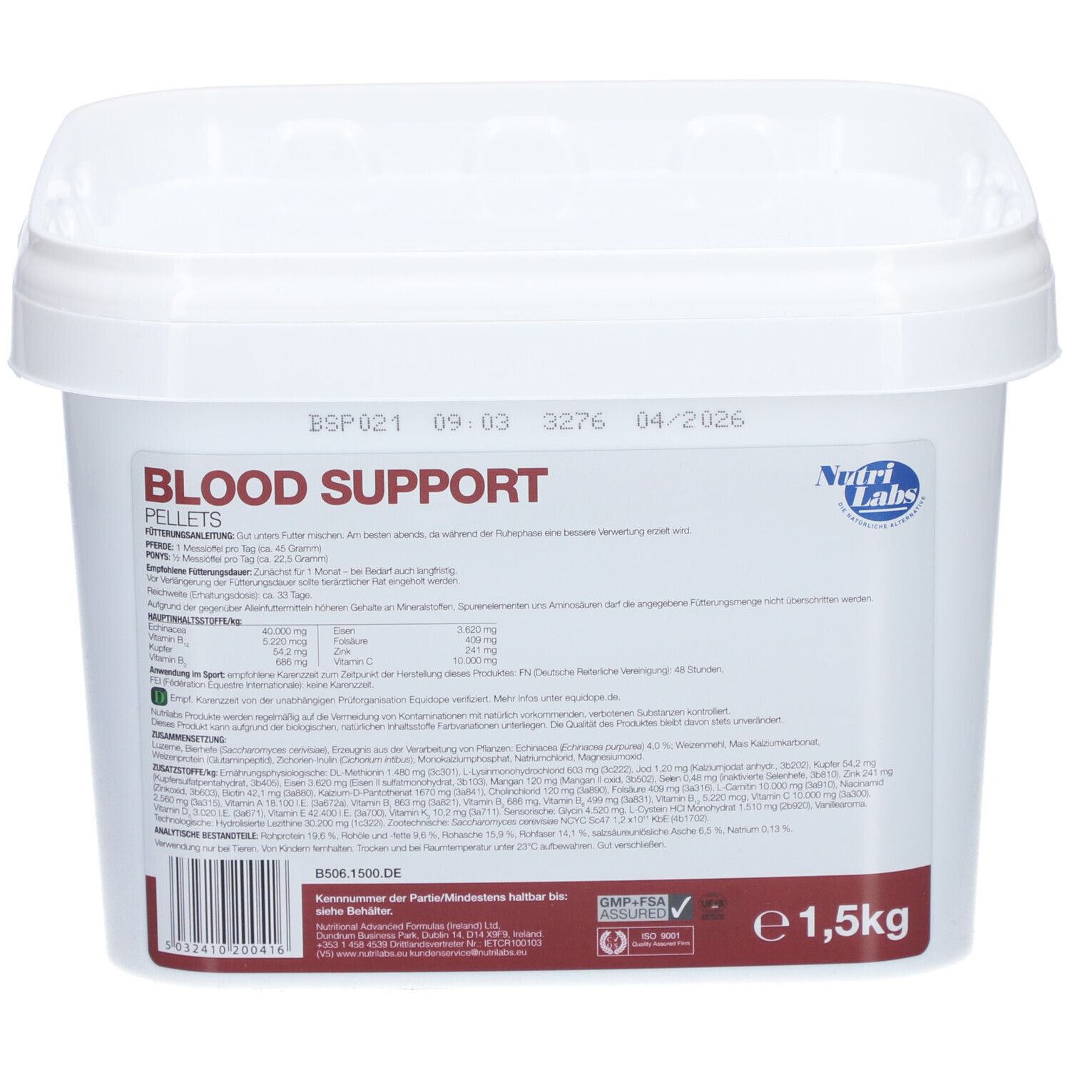 NutriLabs® BLOOD SUPPORT PELLETS