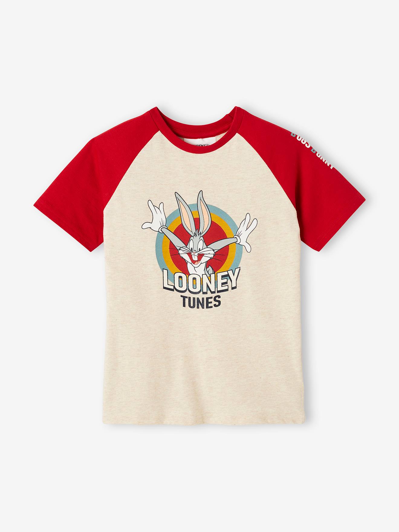 Camiseta de manga curta Looney Tunes® Bugs Bunny, bege claro, lisa com estampas.