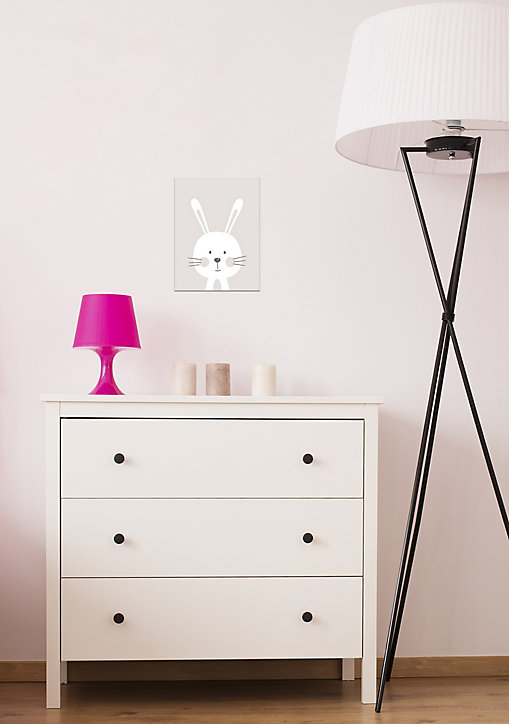 Affiche décorative lapin l.30 x H.40 cm