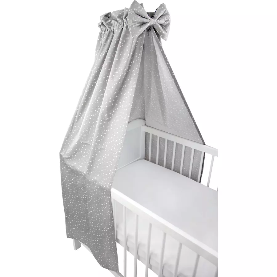 TupTam Babybett Himmel mit Schleifchen grauweiß
