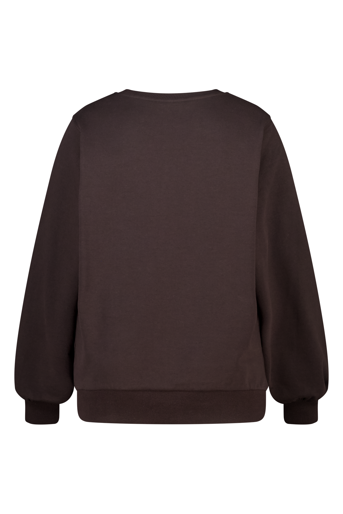 Sweater met geborduurde print Donker bruin