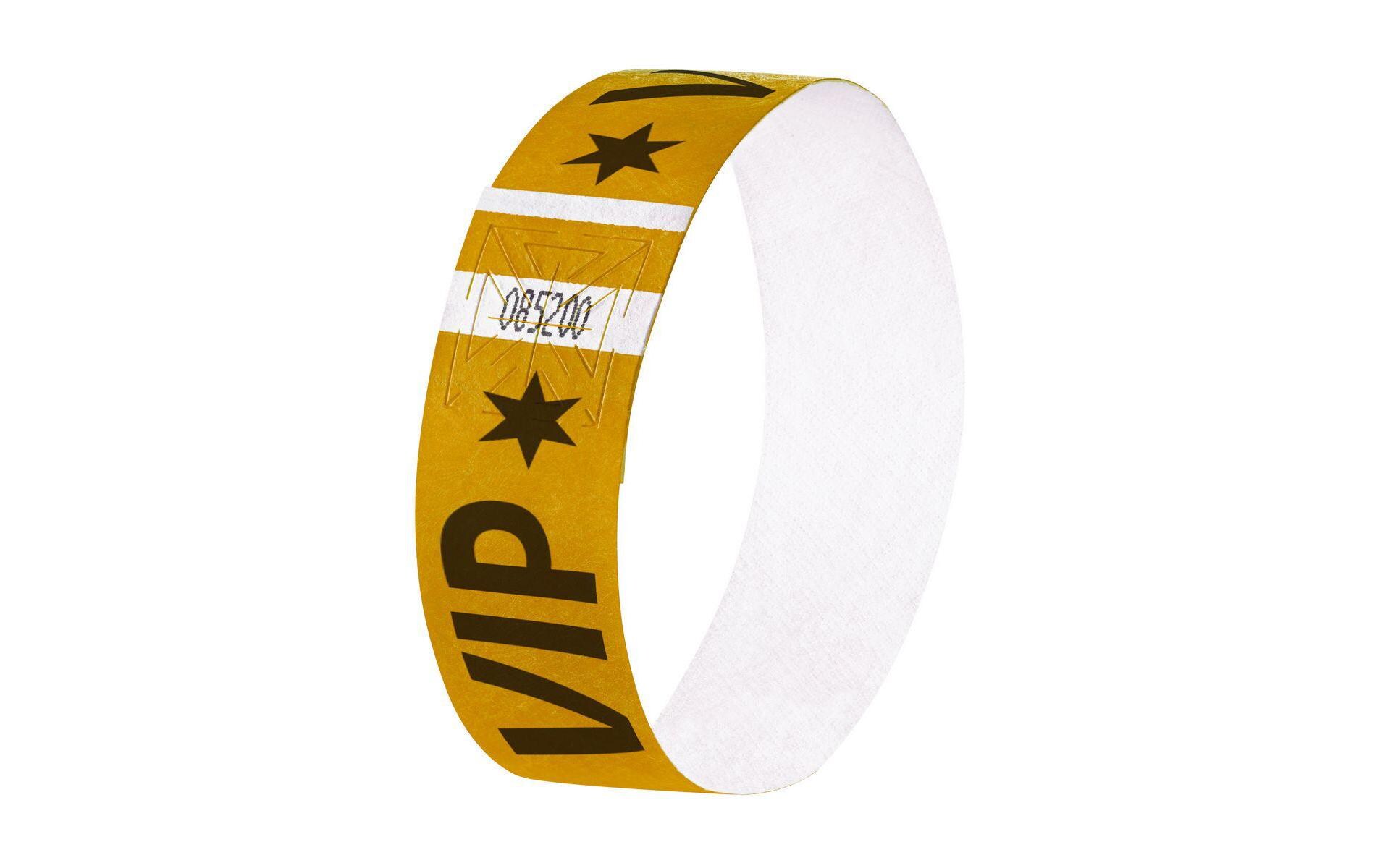 Eventbänder VIP 25.5 x 2.5 cm GoldEventbänder mit 