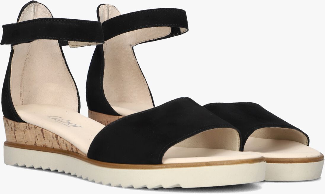 zwarte gabor sandalen met hak 780