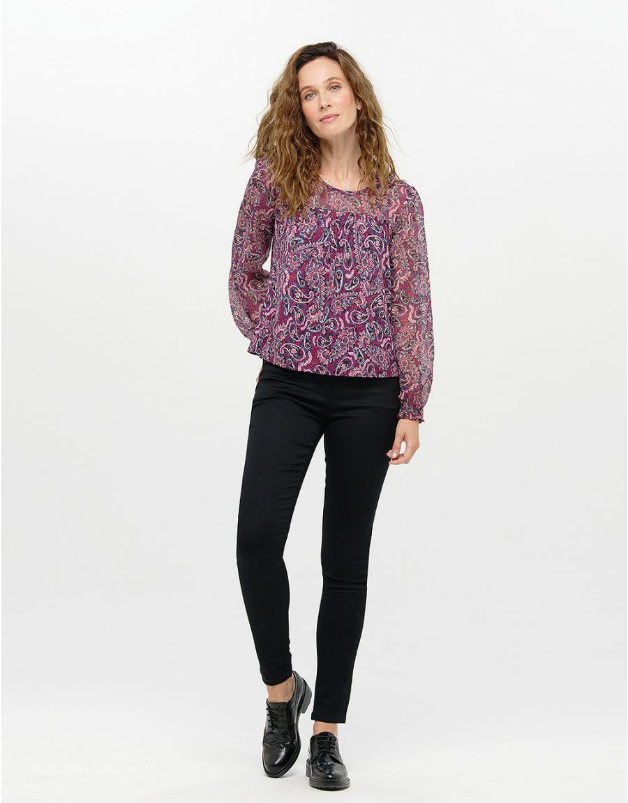 Blouse fluide violette