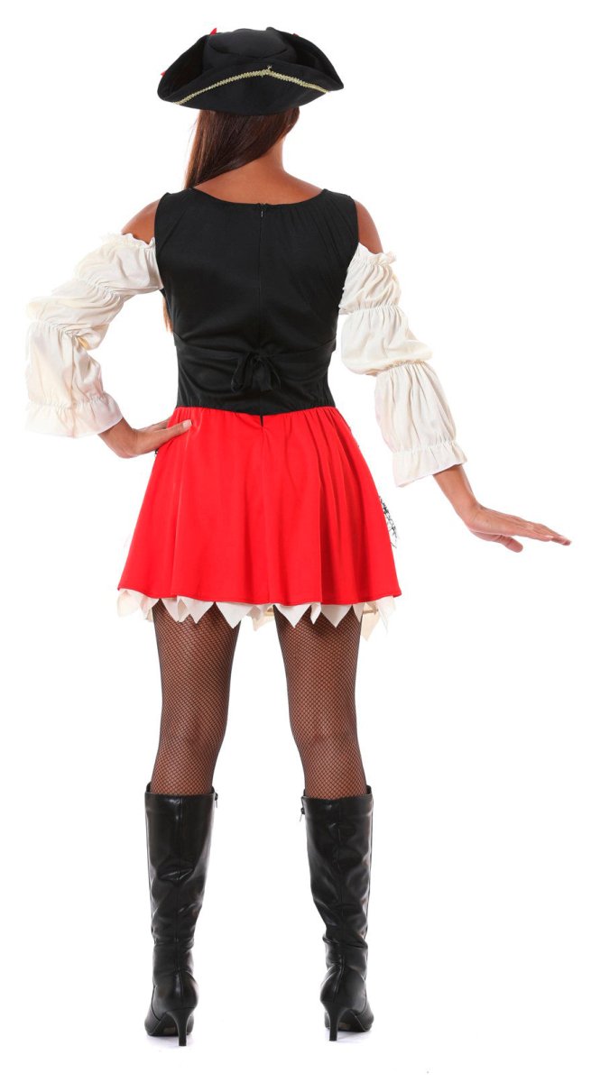 Piratenpak Dames Rood