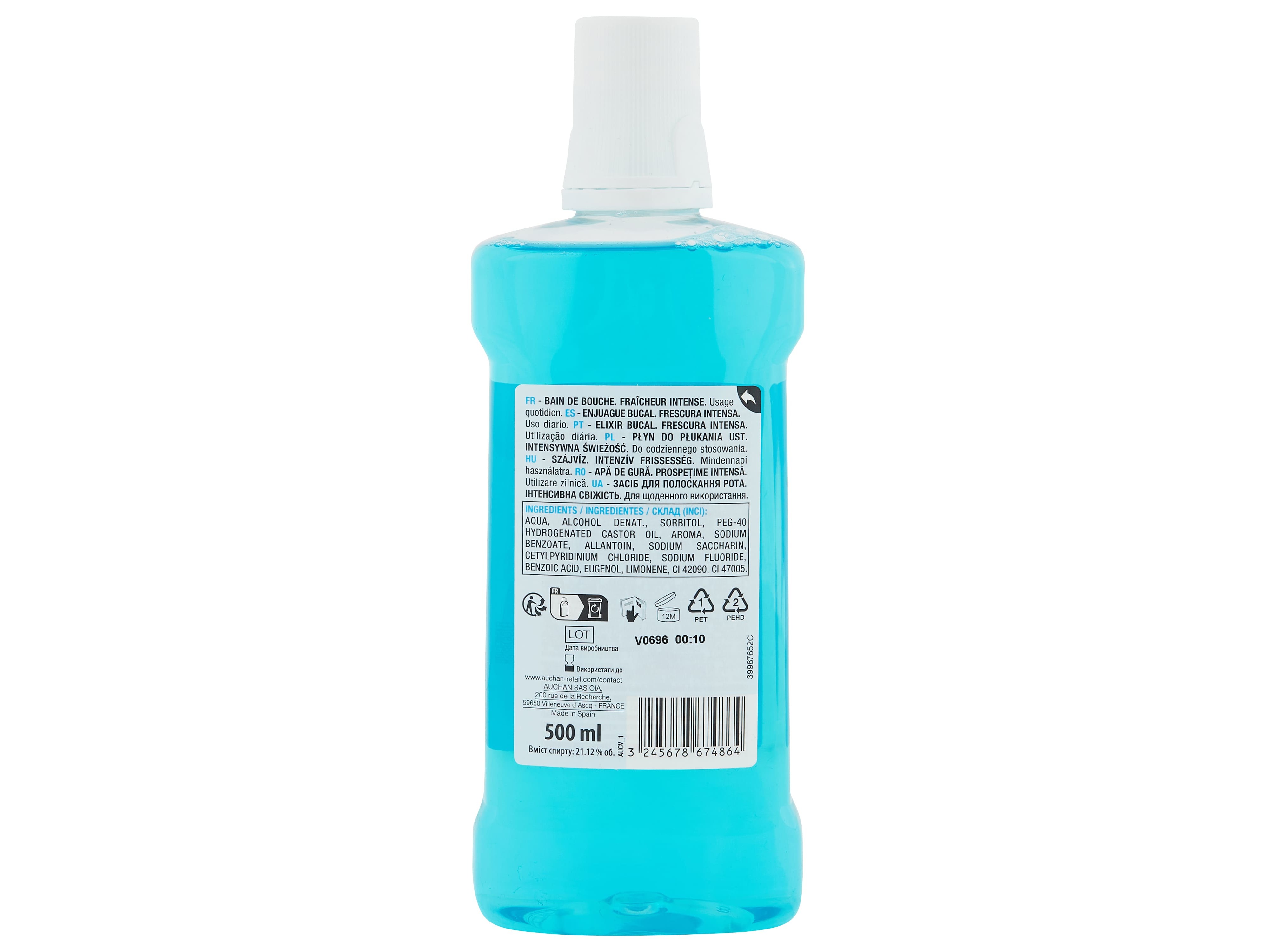 ELIXIR AUCHAN FRESCURA INTENSA 500ML
