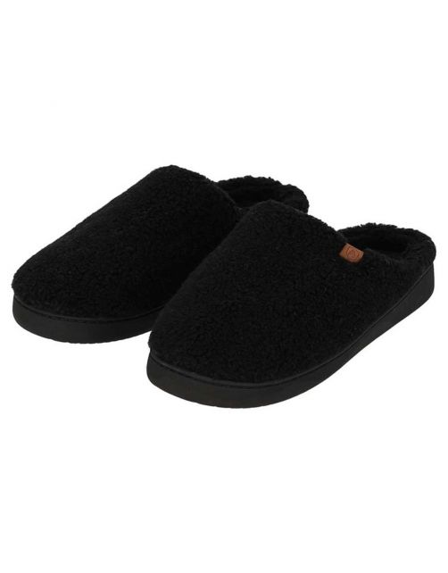 Apollo Heren Slof Teddy - Instappers - Zwart Assorti 41\/42-43\/44-45\/46