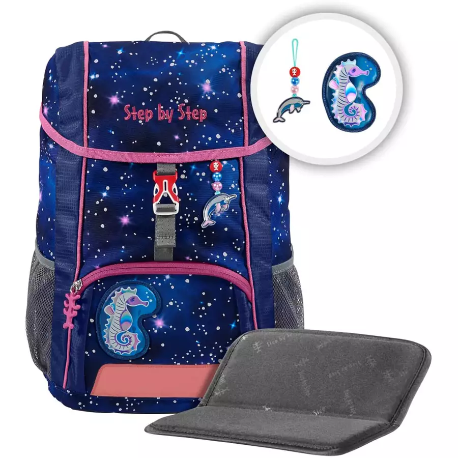 Step by Kid Reflect Rucksack-Set 3tlg. Star Seahorse Zoe