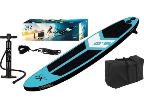 XQ Max Surfebrett og SUP, 245 cm, blå og svart Lumarko!