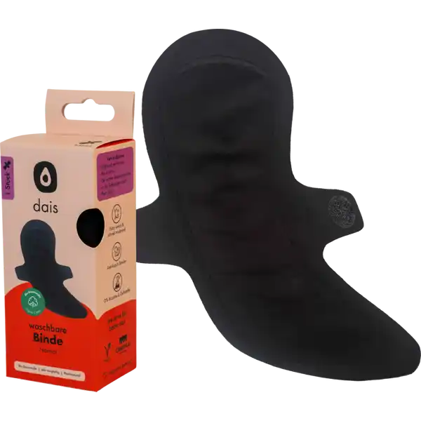 Waschbare Binde schwarz