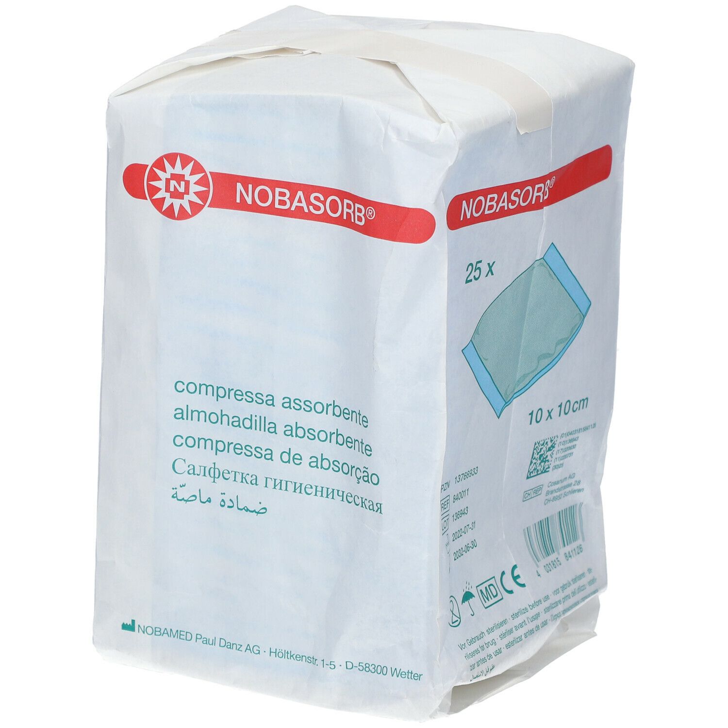 NOBASORB® Saugkompressen 10 x 10 cm