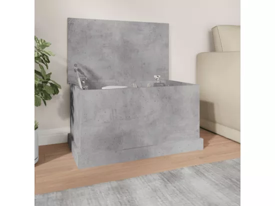 Boîte de rangement gris béton 70x40x38 cm bois d'ingénierie