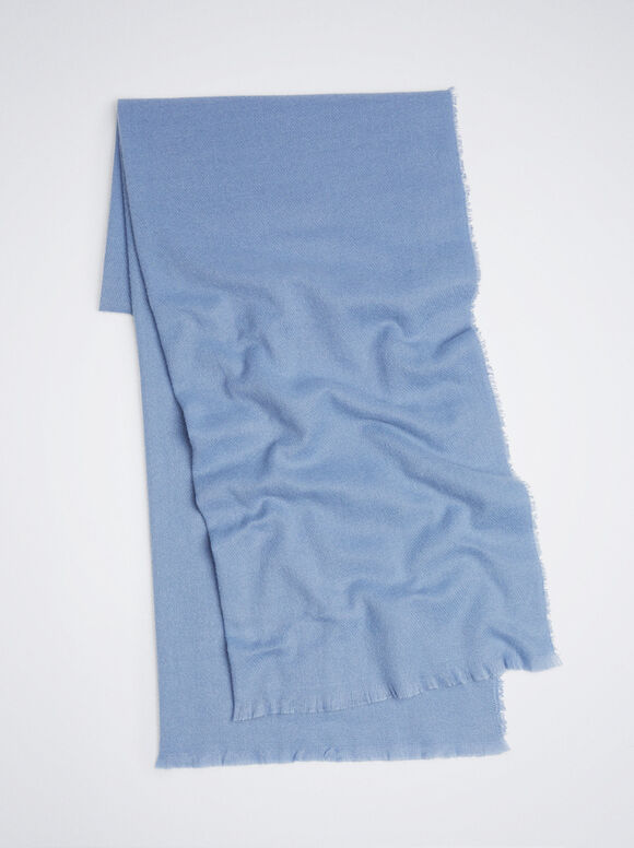 Pashmina feita com materiais reciclados - Azul