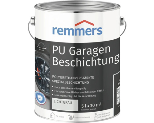 Remmers PU garagecoating lichtgrijs mat 5 L