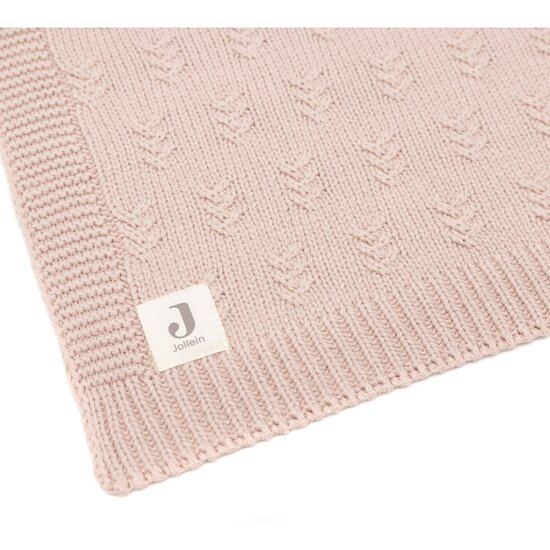 Couverture Berceau Grain Knit   Rose        75 x 100 cm   de               Jollein