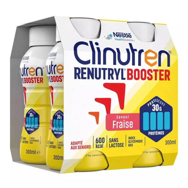 Renutryl - Booster Saveur Fraise - 4x300ml