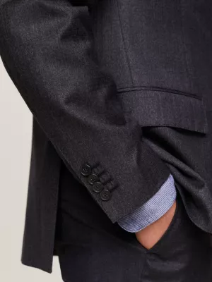 Blazer de lã italiana com abotoamento simples