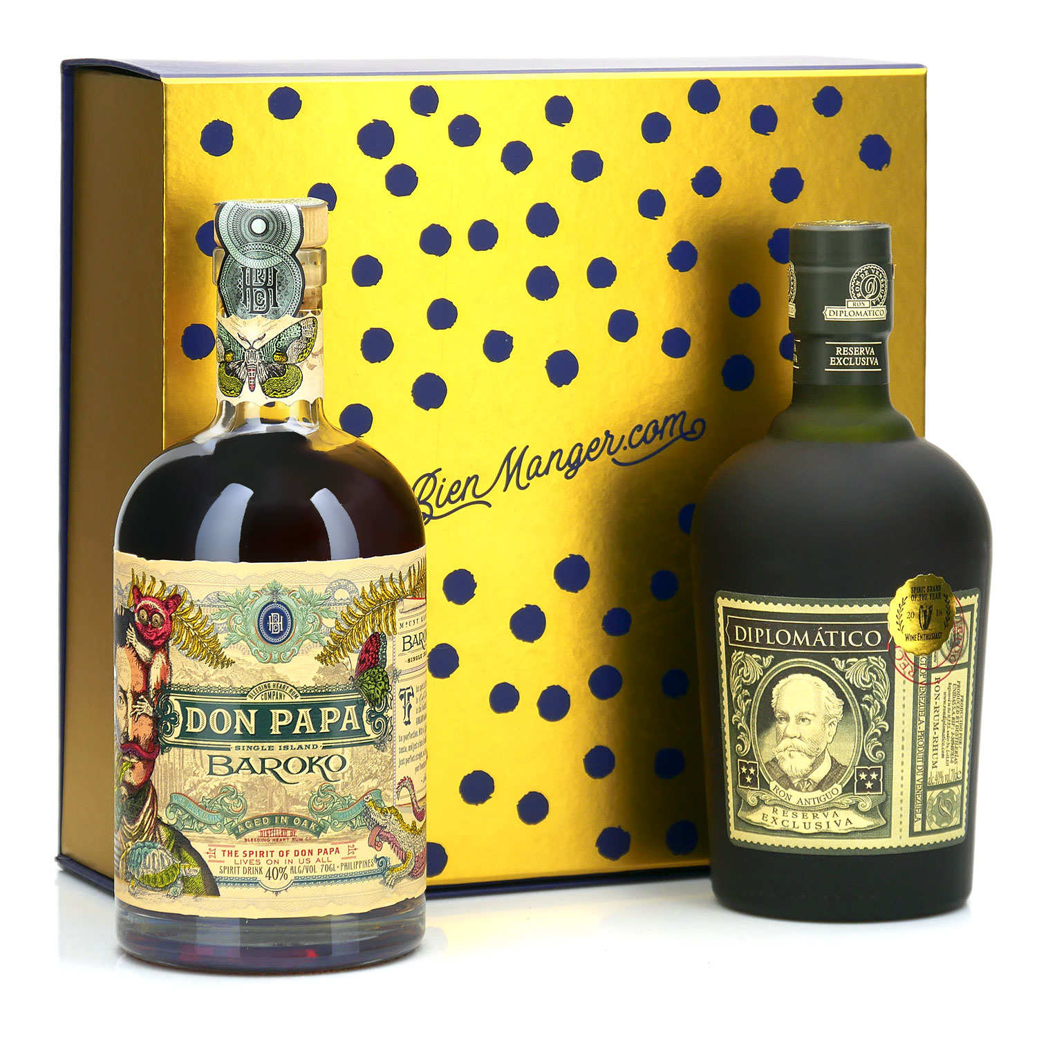 Coffret cadeau rhum Don Papa & Diplomatico