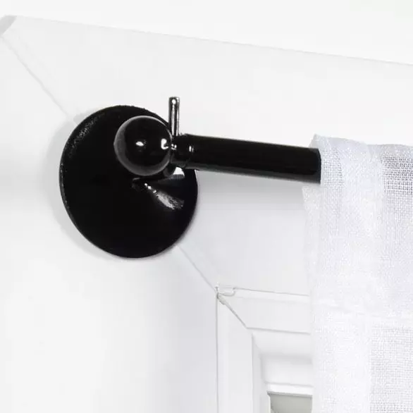 Lot de 2 tringles rondes extensibles (L110 cm) Noir