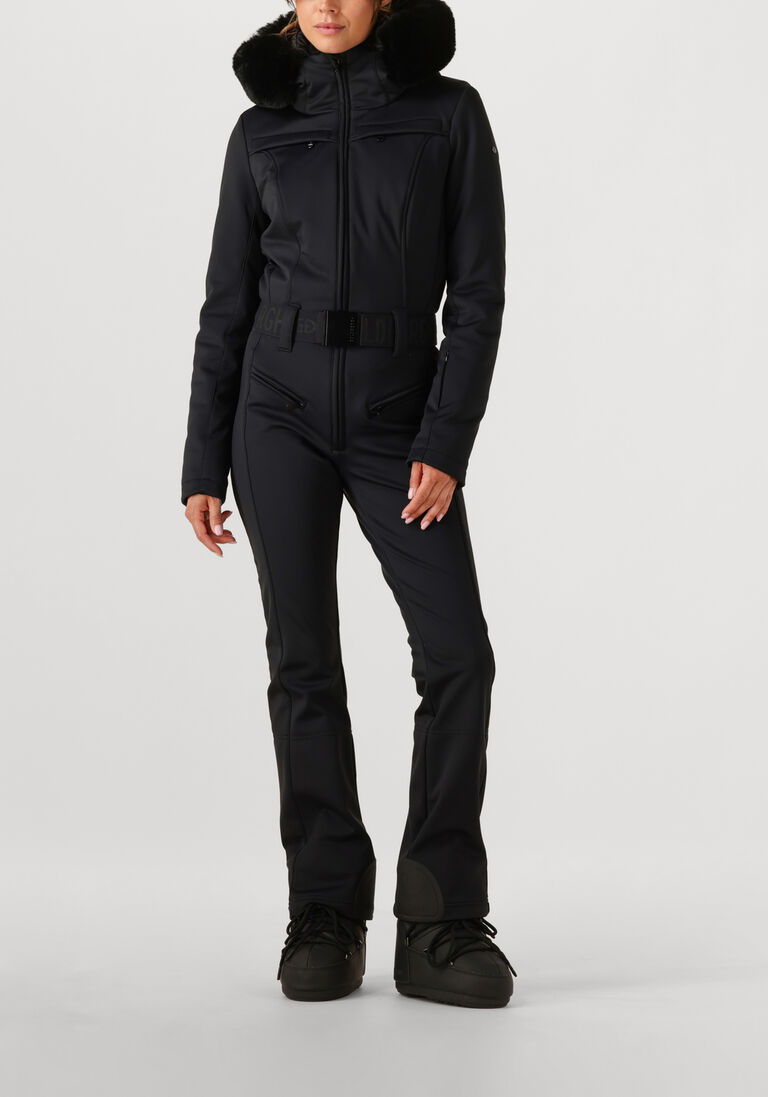zwarte goldbergh playsuits parry ski suit faux border