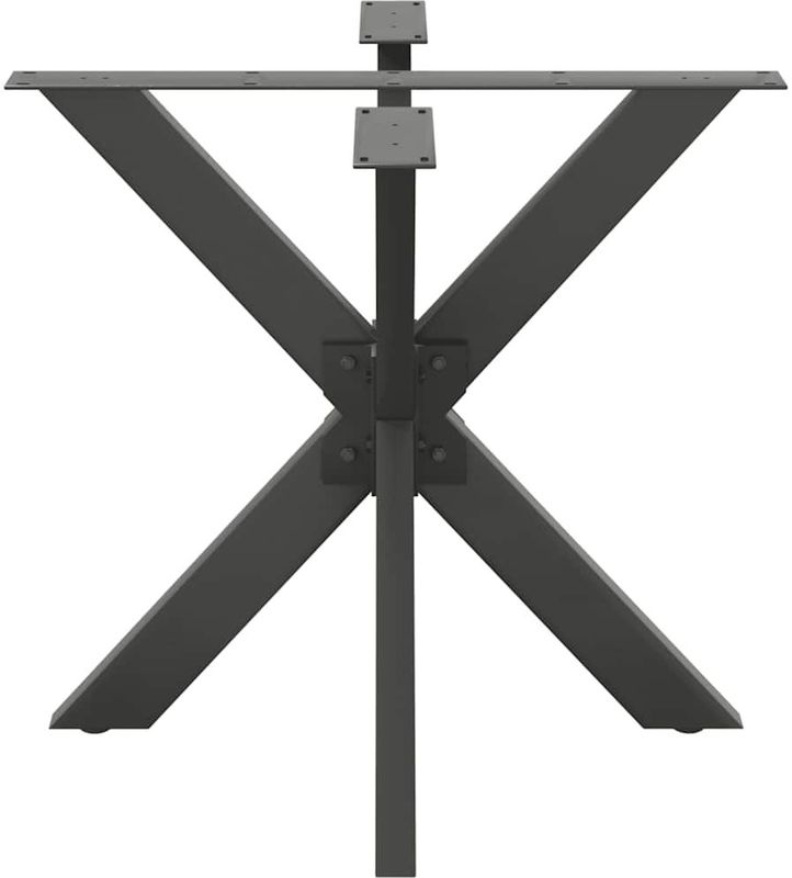 vidaXL - Eettafelpoot - Spider Vorm - Antraciet - Staal