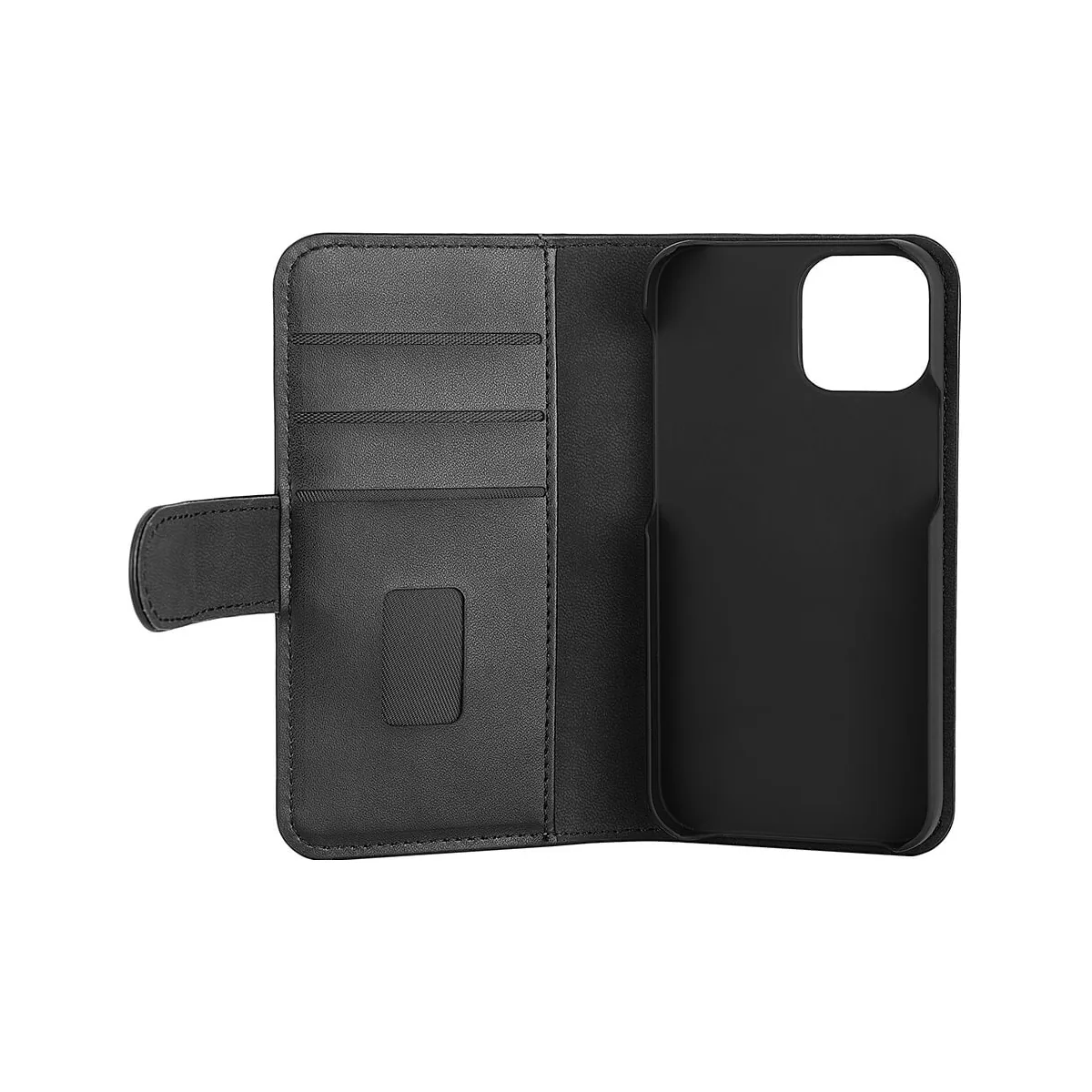 Gear 2-i-1 Magnet Cover lommebokdeksel til iPhone 13 mini (sort)