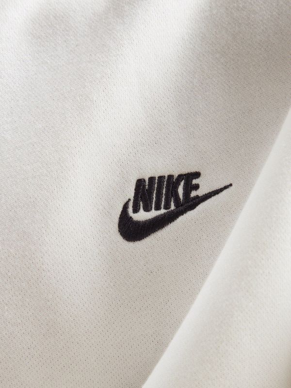 Nike - Club - Sweatshirt - Wit - Katoen/Polyester - Geborduurd Logo