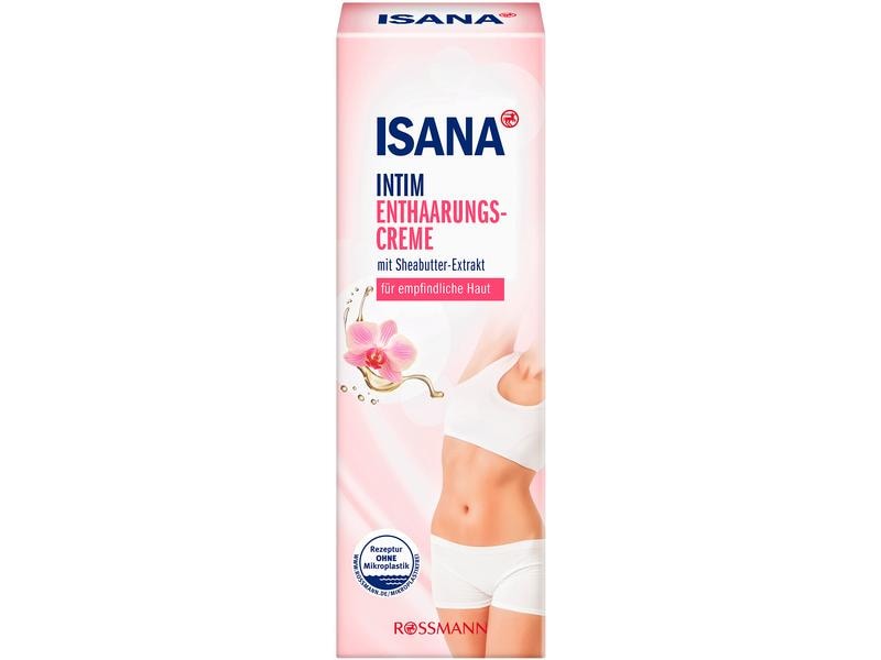 Isana Enthaarungscrème Intim 100 ml Vegane Enthaarungscrème für eine komfortable und gründliche Haarentfernung