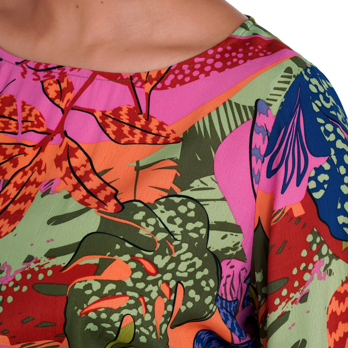 Gina Benotti Damen Kleid mit Allover-Print hellgrün / bunt