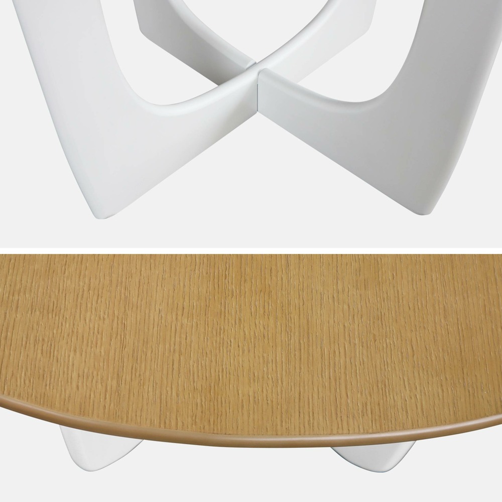 Table à manger carrée 4 places mdf et placage chêne 91.4cm