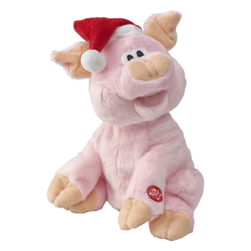 Dansende julegris med musikk 23 cm