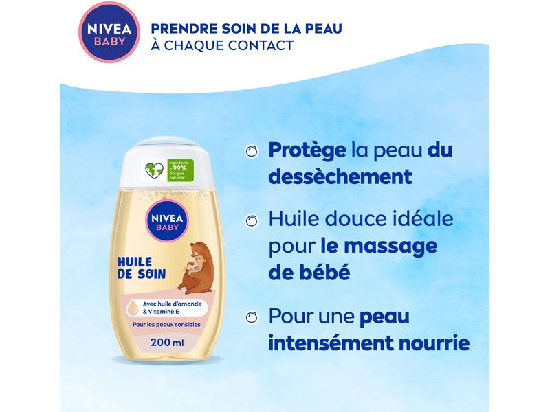 NIVEA BABY Baby-Pflegeöl & Massage 200 ml Baby Öl schützt und stärkt die zarte Babyhaut intensiv und unterstützt ihre natürliche Entwicklung