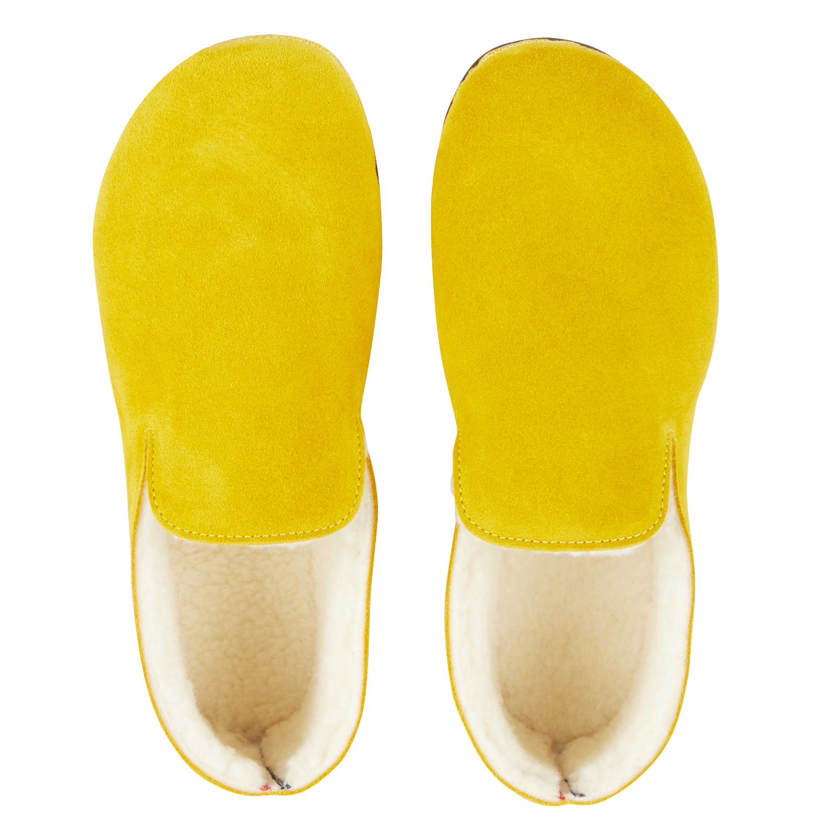 COCO - Chaussons en cuir fourrés | Jaune