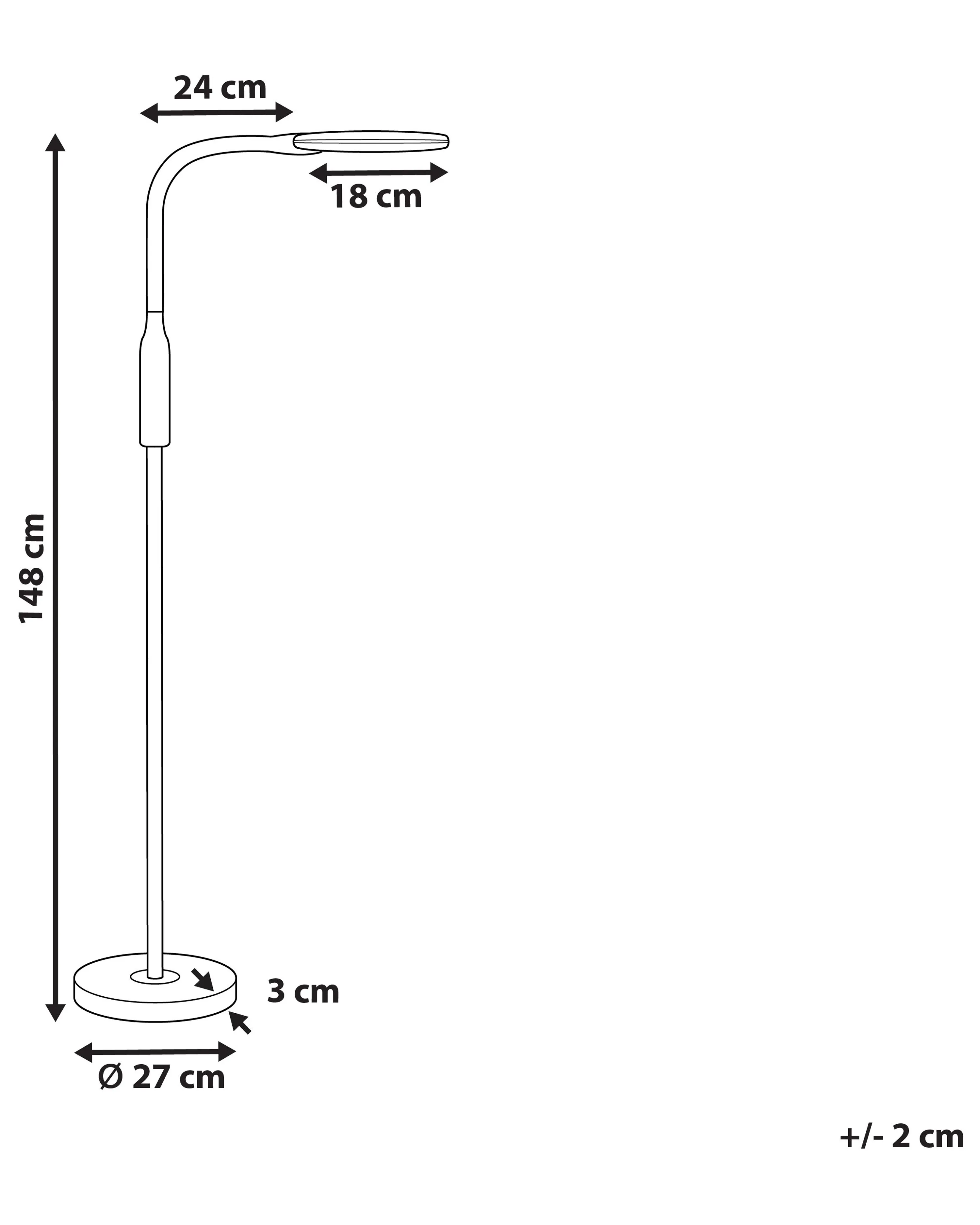 LED staande lamp CASSIOPEIA met dimmer Metaal Zwart