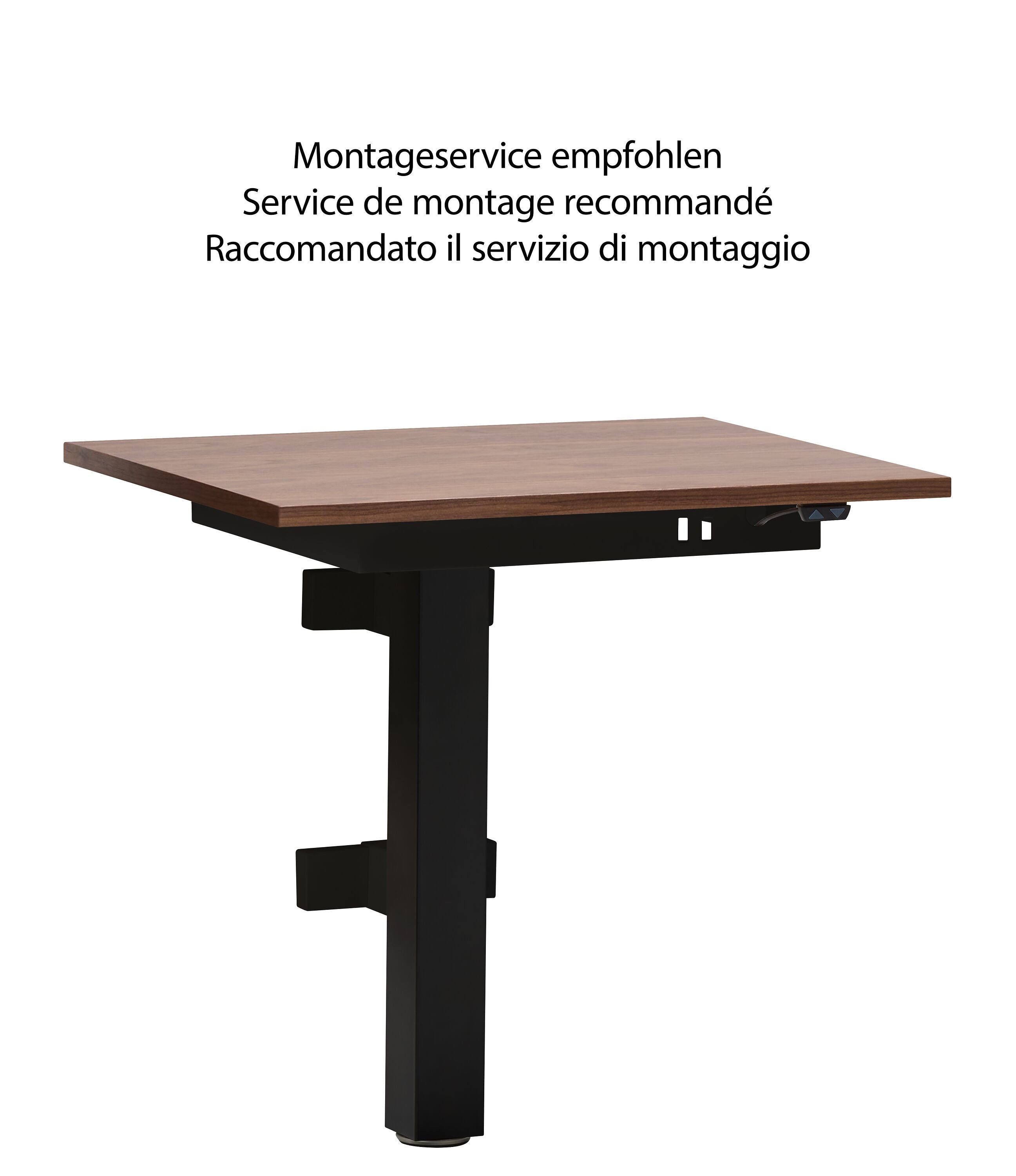 FLEXCUBE Wandtisch höhenverstellbar - Nussbaum / B: 65.0 cm x T: 50.0 cm x H: 62.5 cm