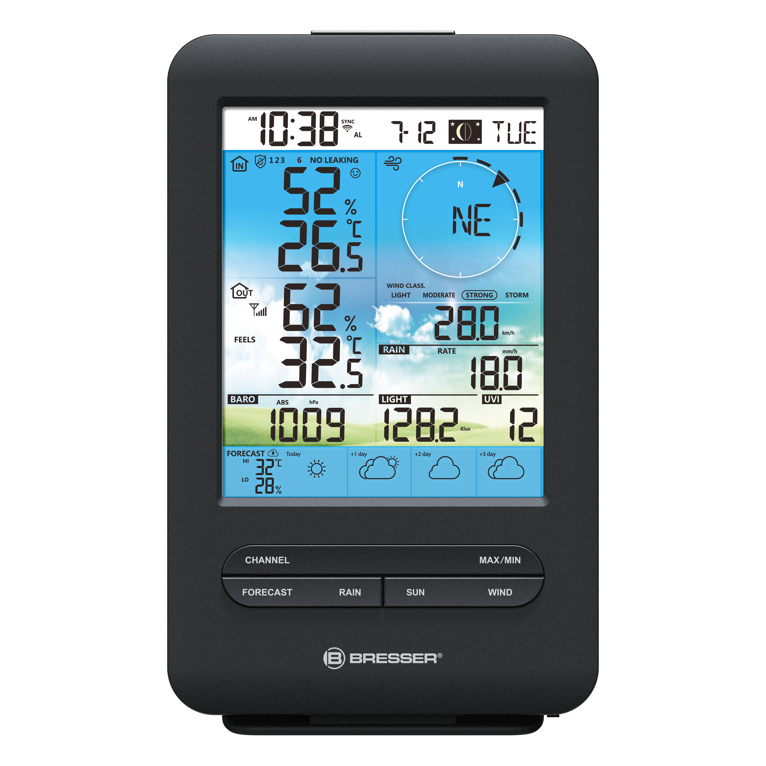 BRESSER zusätzliche / Ersatz-Basisstation für 7003200 4-Tage 4CAST WLAN-Wetterstation
