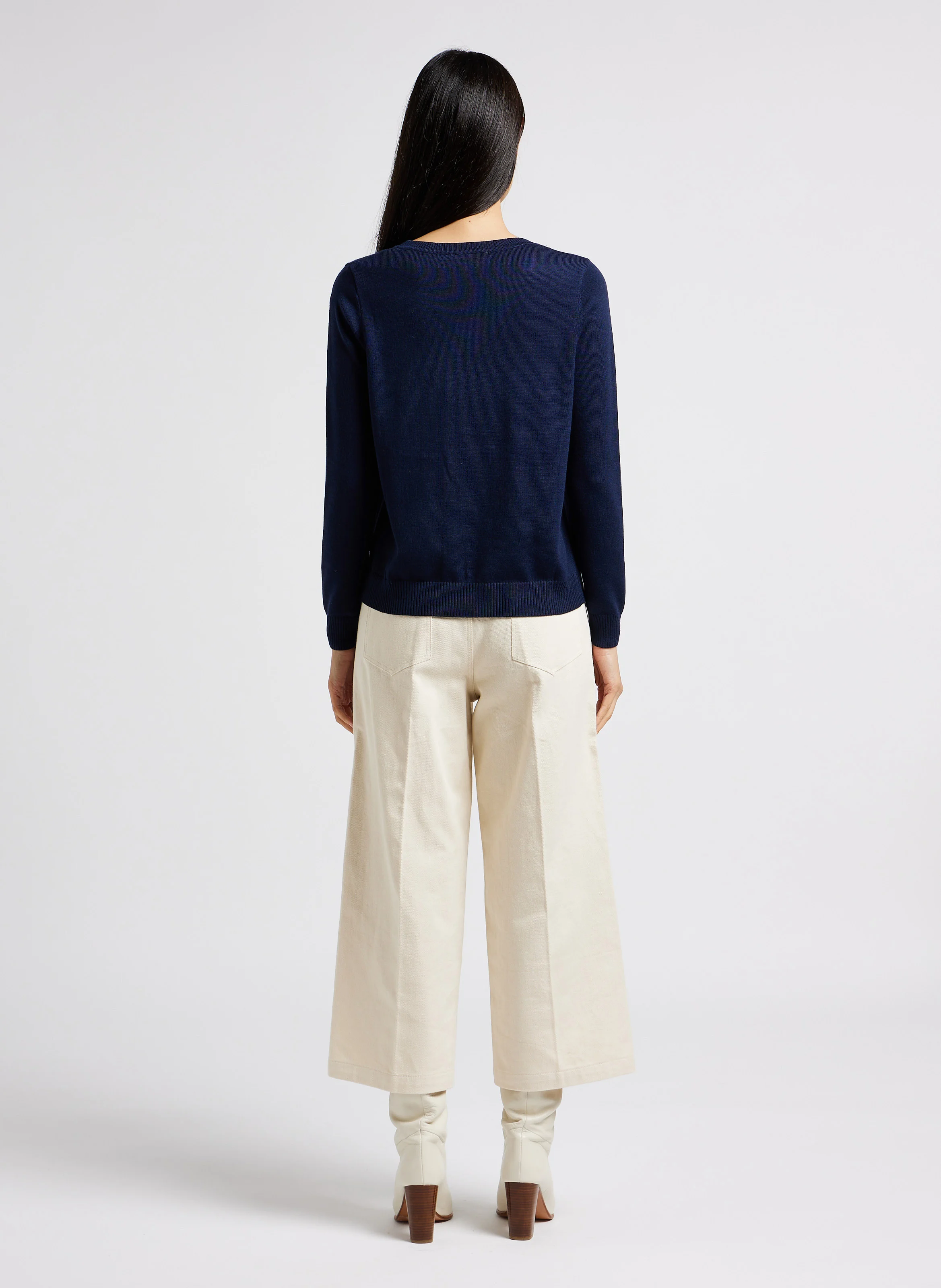 LEOPOLD - Pantacourt taille mi-haute en coton | Beige