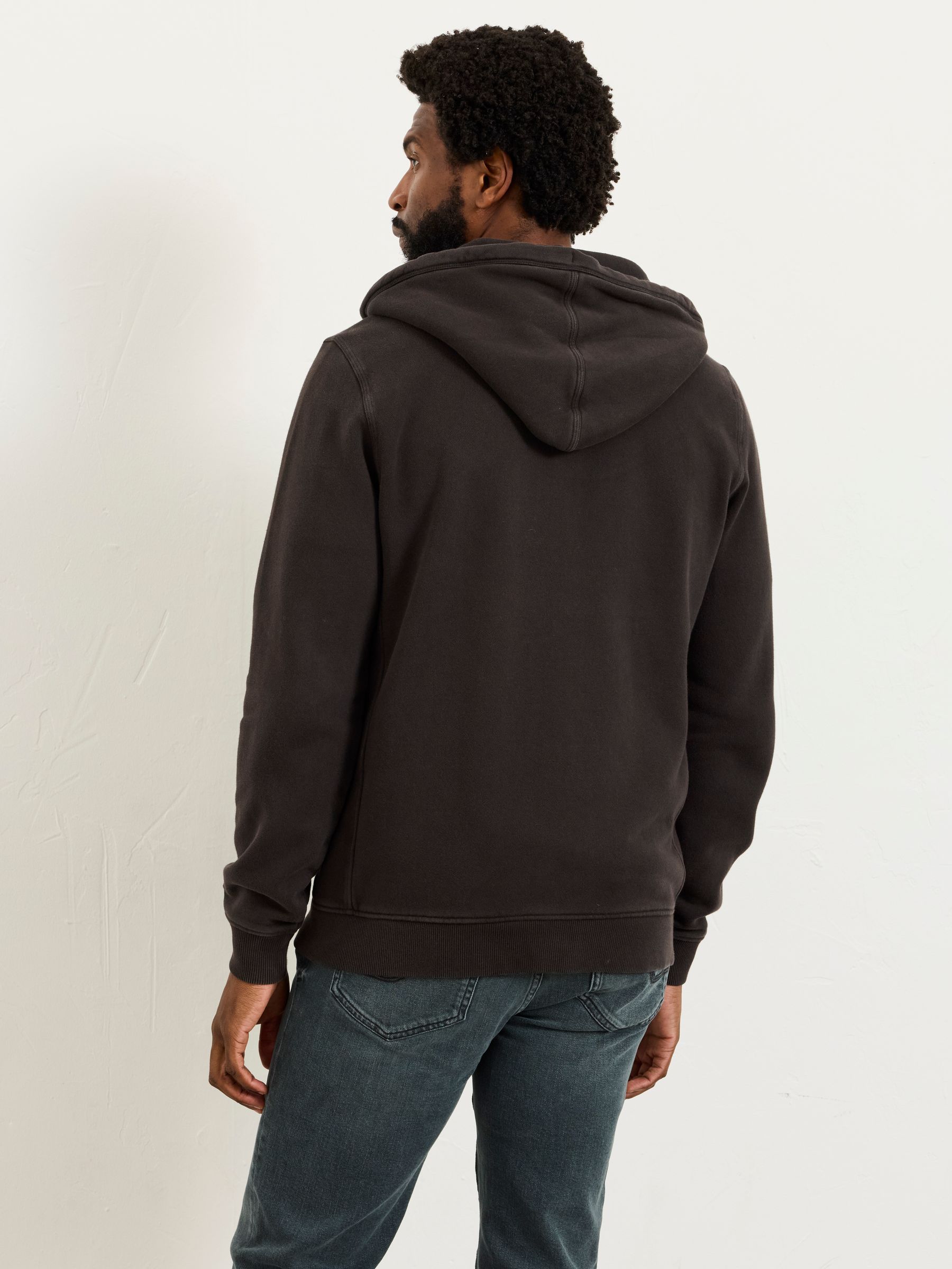 Zwart - FatFace hoodie met doorlopende rits