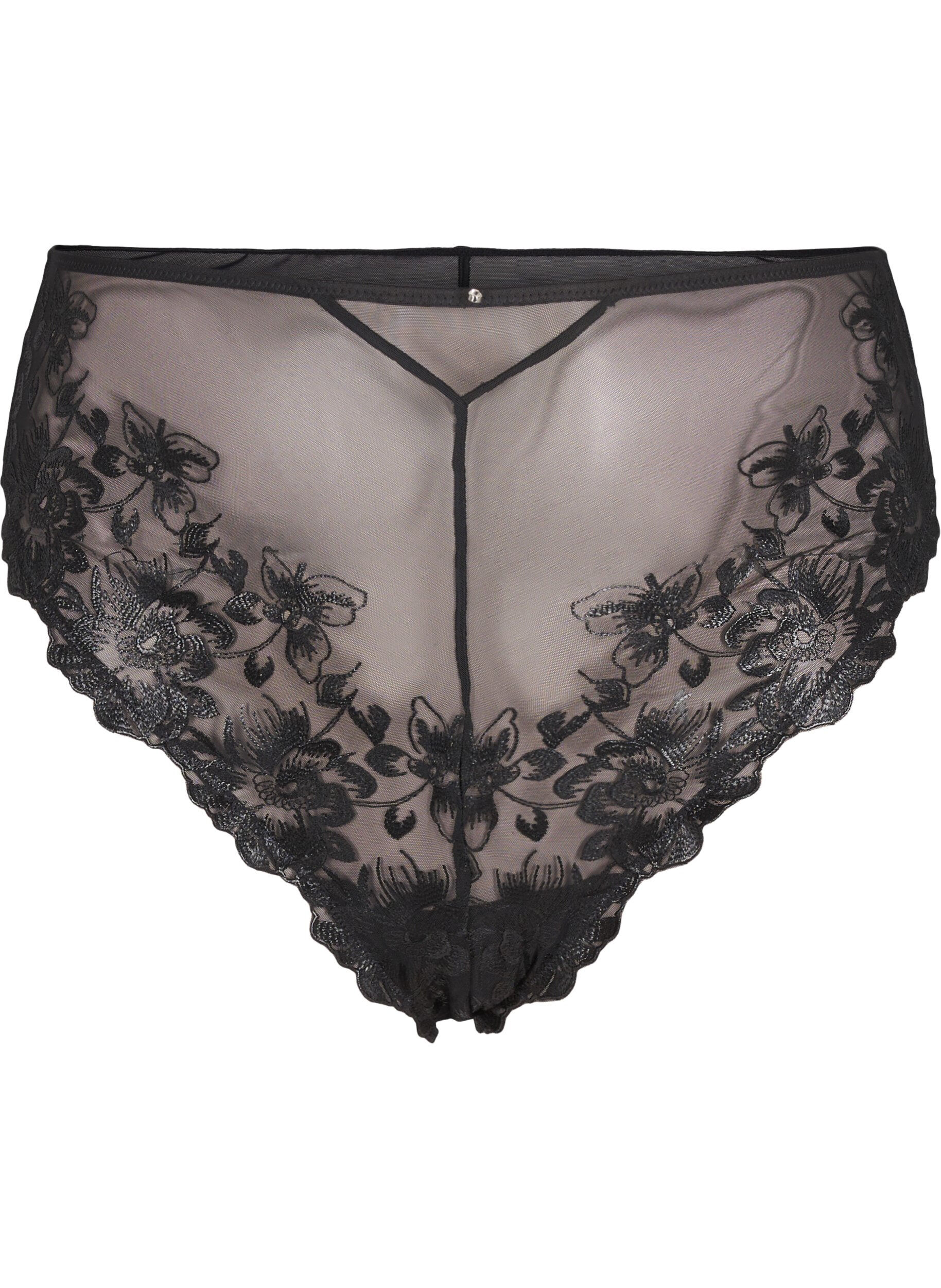 Brazilian trusse i mesh med broderi